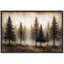 Œuvre de pin rétro vintage, paysage de forêt rustique, salon, impression sur toile encadrée-126136574-126136576