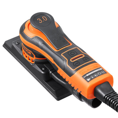 Sheet Sander, 3/8 Sheet 3A EC Brushless Sander, Max. 10000RPM Variable Speed Sheet Finishing Sander with 10PCS Sandpapers and Vacuum Cleaner Adapter for Woodworking