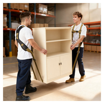 Sangles de déplacement pour meubles robustes 2 personnes - Harnais d'épaule réglable et système de levage pour appareils électroménagers, matelas et canapés (capacité de 1000 lb)