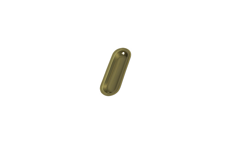 Flush Cup / Bin Pull, Antique Brass