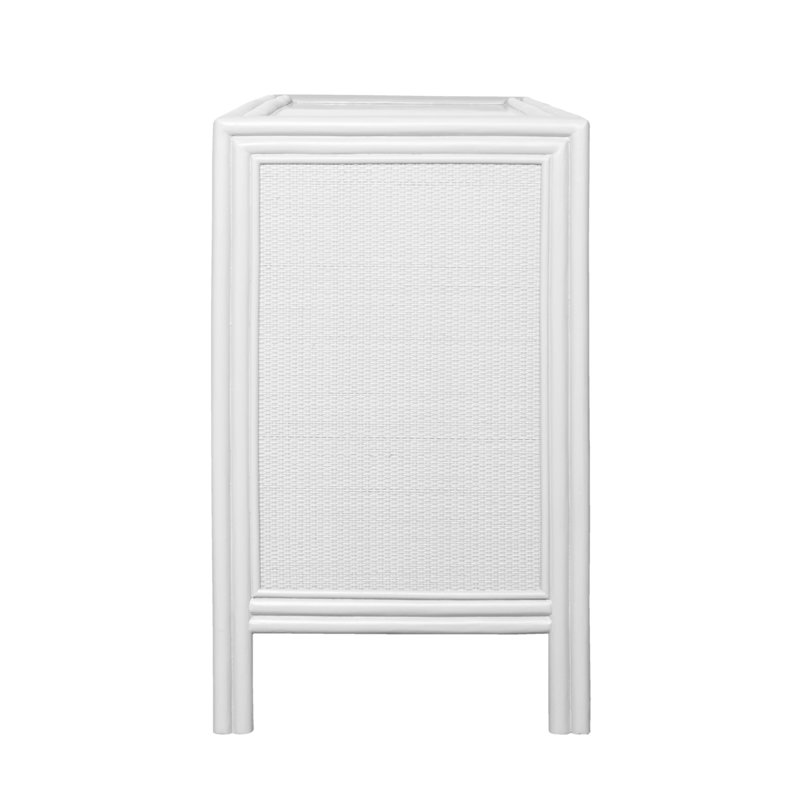 Aruba 6 - Drawer Dresser, White/Black