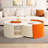 Modern Nesting Coffee Table And End Tables For Small Spaces With Extendable Sliding Top, White, Easy Assembly | Gift Idea-2053981988