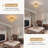 Rattan Flush Mount Ceiling Light