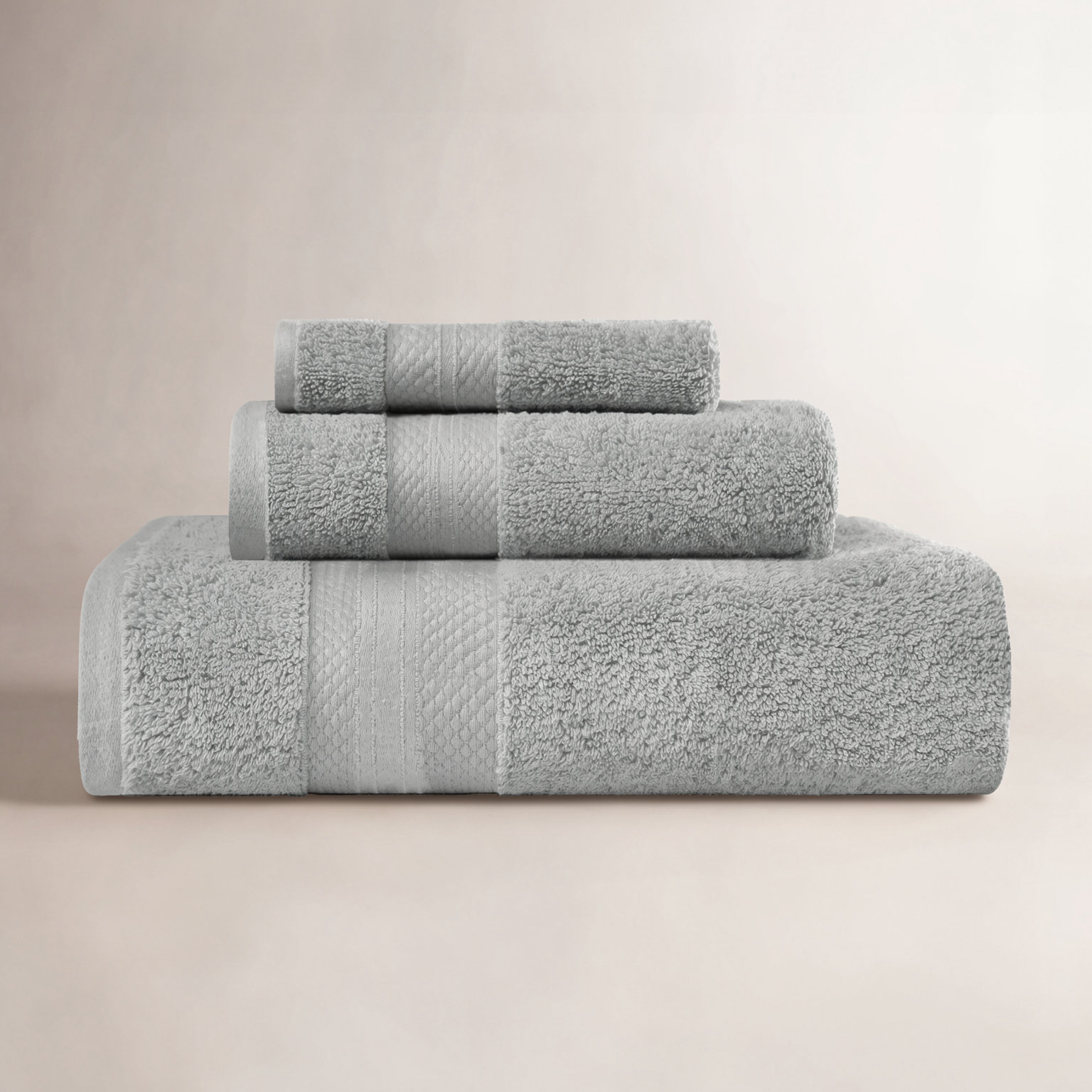 Finnian Ultra-Plush Heavyweight, 100% Turkish Towel Collection, Olive Green, 3 Piece Towel Set