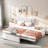 Upholstery Platform Bed With Multifunctional Trundle-801176936