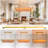 14 - Light Dimmable Modern Gold Rectangular Chandeliers Amber Glass Kitchen Island Lights