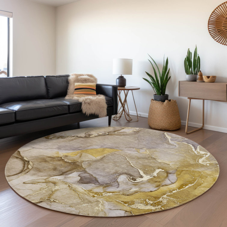 Premium Machine Washable Cerrito AMF500 Taupe Rug