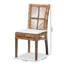 Chaise de salle à manger moderne bohémienne avec structure en acajou et coussin amovible
