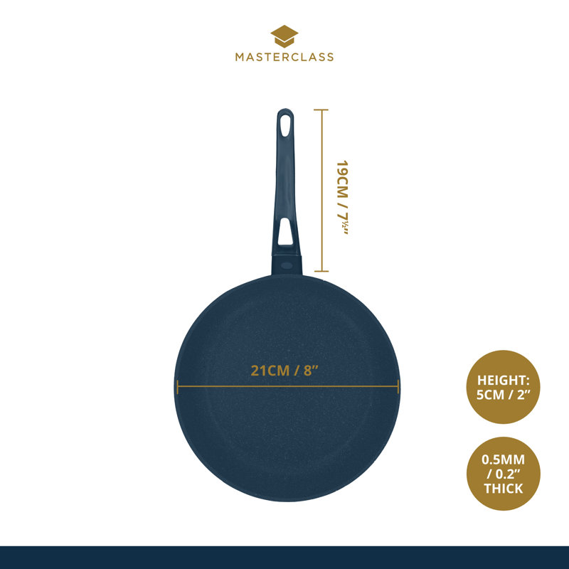 MasterClass 2pc Induction-Safe & Non-Stick Cast Aluminium Frying Pan Set, 20cm and 28cm