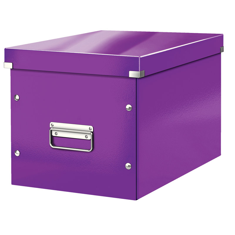 Leitz Decorative Bin, 32cm H x 31cm W x 36cm D, Purple