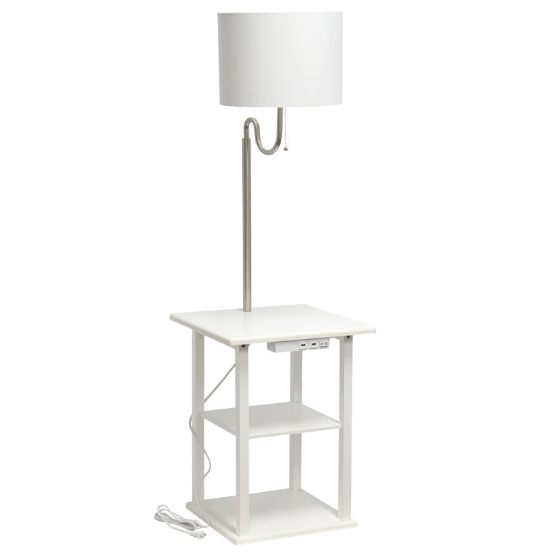 Jeneene 57'' Column Floor Lamp, White