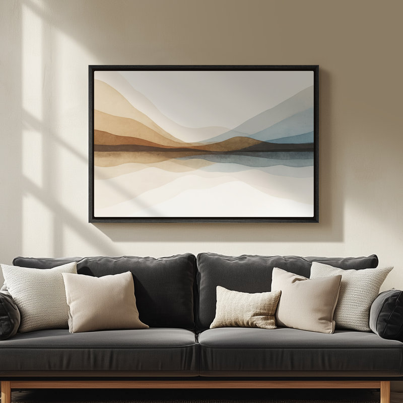 Art mural encadré, impressions murales abstraites rétro pour chambre à coucher - 24 po x 36 po, Noir