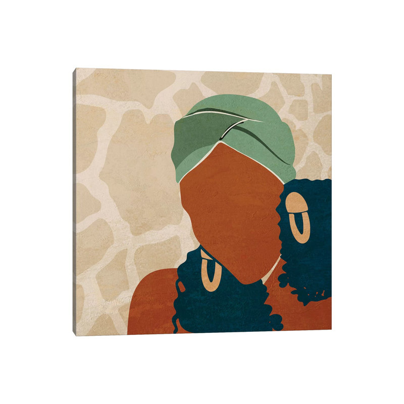Head Wrap No. 1 - impression d'art graphique, H 12 po x l 12 po x P 0,75 po, Toile tendue, Aucun mat