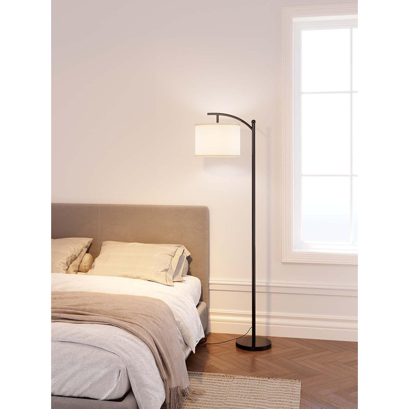 Clion Matte Traditional Floor Lamp, Cream/Black