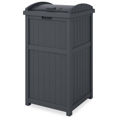 Suncast 30 Gallon Manual Lift Trash Hideaway Container