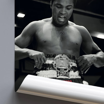  Officiellement sous licence Muhammad Ali - affiche d'art de la ceinture commémorative - 24 x 36 pouces - reproduction décorative - papier affiche - prêt à encadrer
