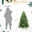 Arbre de Noël 7,5 pi, 1599 pointes, aspect pin réaliste, branches articulées, assemblage sans effort, support en métal stable, pointes de présentation classiques pour une apparence naturelle, base simple à branches, ornementation