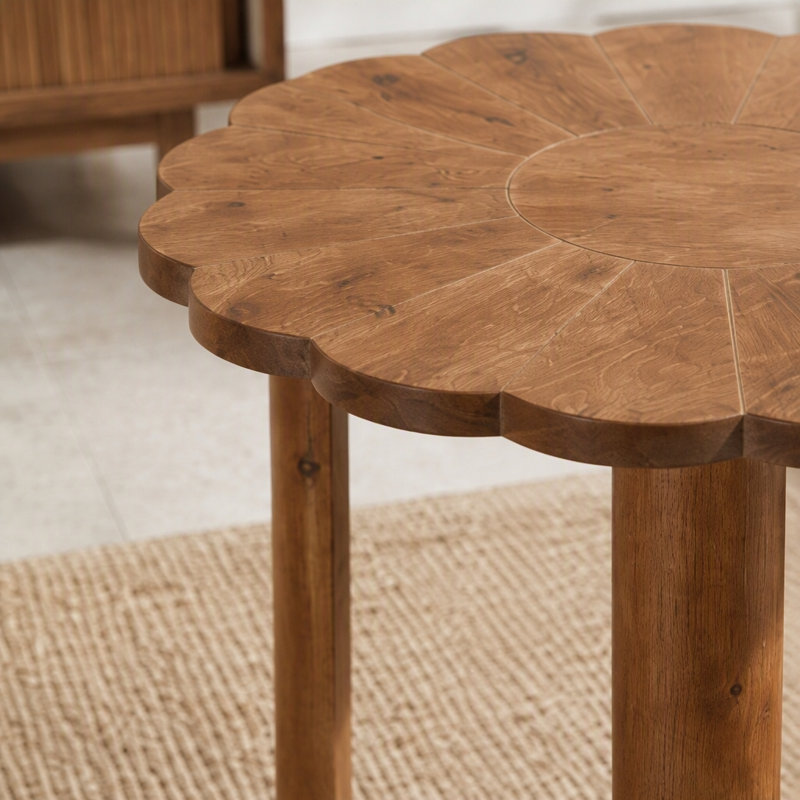 with Solid Wood Base Dining Table