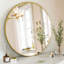 Baum Nordic Round Bathroom Framed Mirror Wall Hanging-529887373-464130858