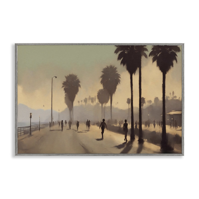  «Sunset Skater on Boardwalk», estampe numérique par Noah Bay, H 20 po x l 30 po, Estampe numérique Farmhouse