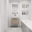 Ensemble de meuble-lavabo moderne 24 po avec lavabo en céramique, ensemble de meuble-lavabo mural en chêne blanc avec porte à fermeture douce