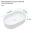 19.31X12.19 Inch White Ceramic Oval Vessel Bathroom Sink