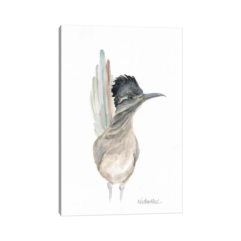 Roadrunner 1 Piece Painting on Canvas, 30.48 cm H x 45.72 cm W, Wrapped Canvas