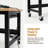 59 Inch Adjustable Height Solid Oak Workbench with Power Outlets, Pegboard & Lockable Casters, Heavy Duty H-Frame Garage Workshop Tool Storage Work Table