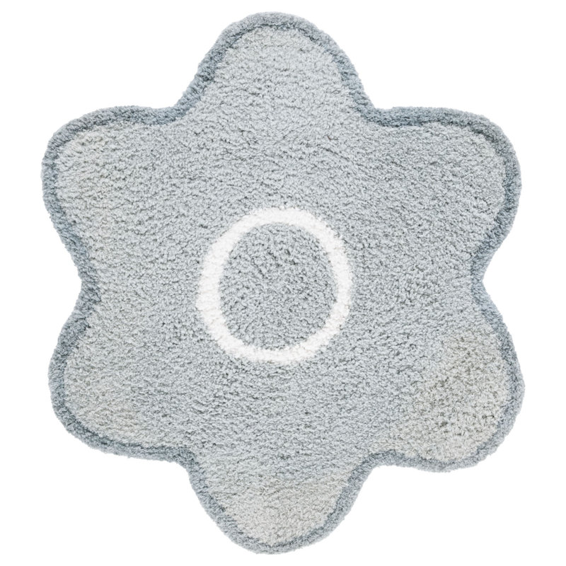 Keiwarren Novelty Hand Tufted Performance Floral Rug, Round 4'