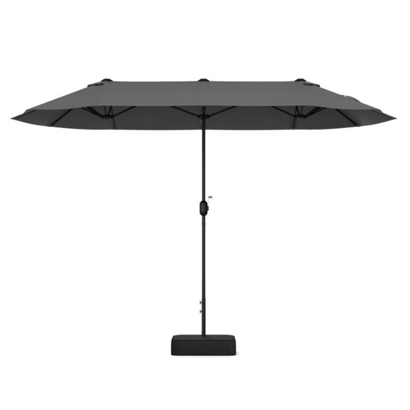 13 feet patio umbrella DoubleSided Twin Table with Crank HandleBeige while the convenient crank handle allows for effortless operation Altura 13 ft. Round Umbrella