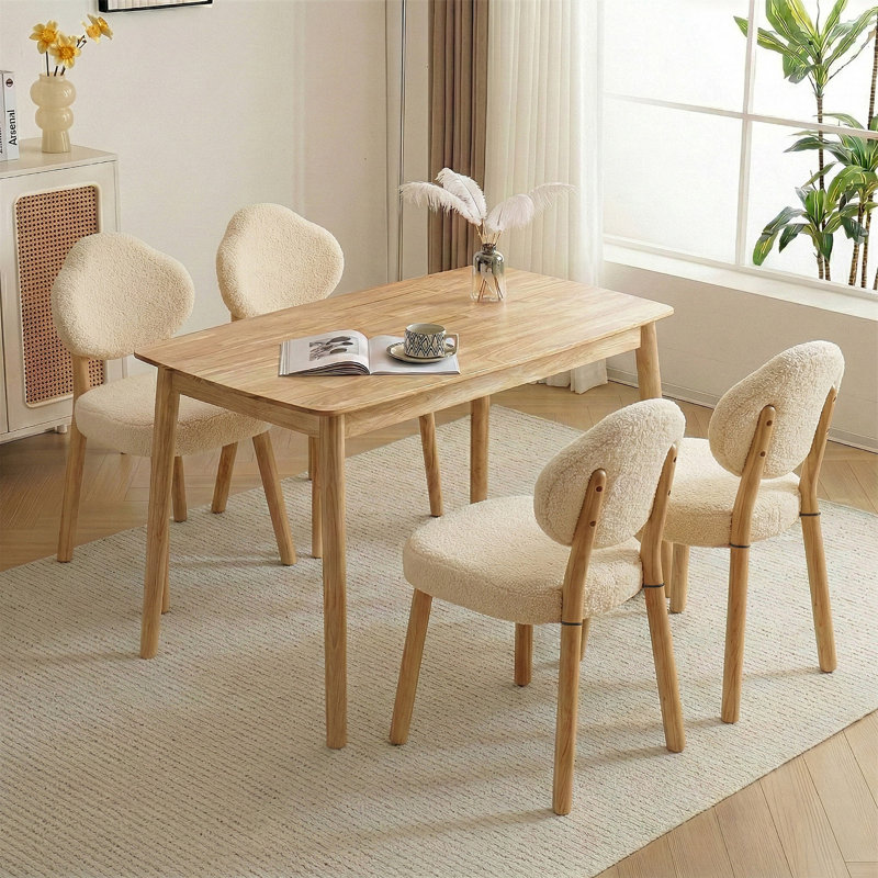 Ensemble de 2 chaises d'appoint rembourrées Cloud, Beige