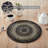  Mill Black White Jute Trivet