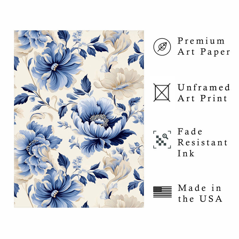 Impression d'art floral sans cadre Floral Luxe Floral Elegance VI Cottage