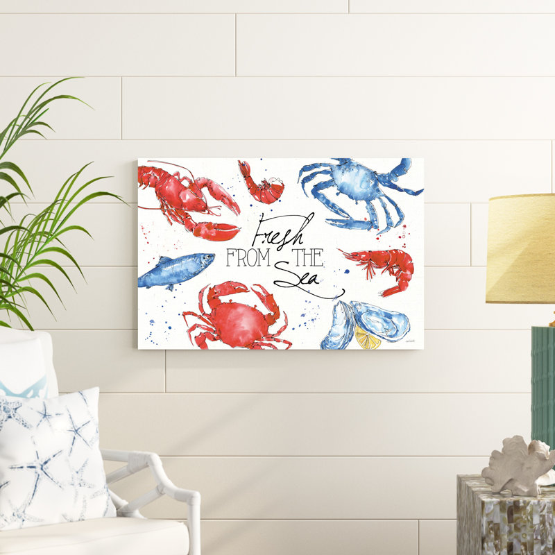 Poisson et fruits de mer I, H 24 po x l 36 po