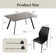 Isaure 5-Piece Rectangular Dining Table Set with MDF Table and 4  Dining Chairs