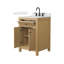 Meuble-lavabo simple autoportant 24 po avec plateau en quartz Pendry-114679170-125025934-118326207