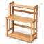 Freestanding Bamboo Spice Rack with Adjustable Racks