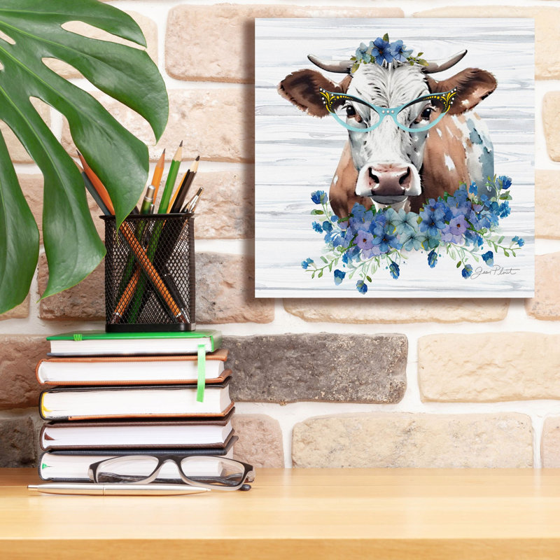 «Fancy Glasses C» par Jean Plout, art mural sur toile, H 12 po x l 12 po x P 0,75 po