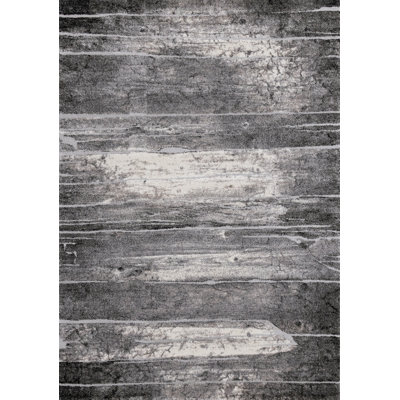 Walburg Abstract Black White Soft Touch Rug