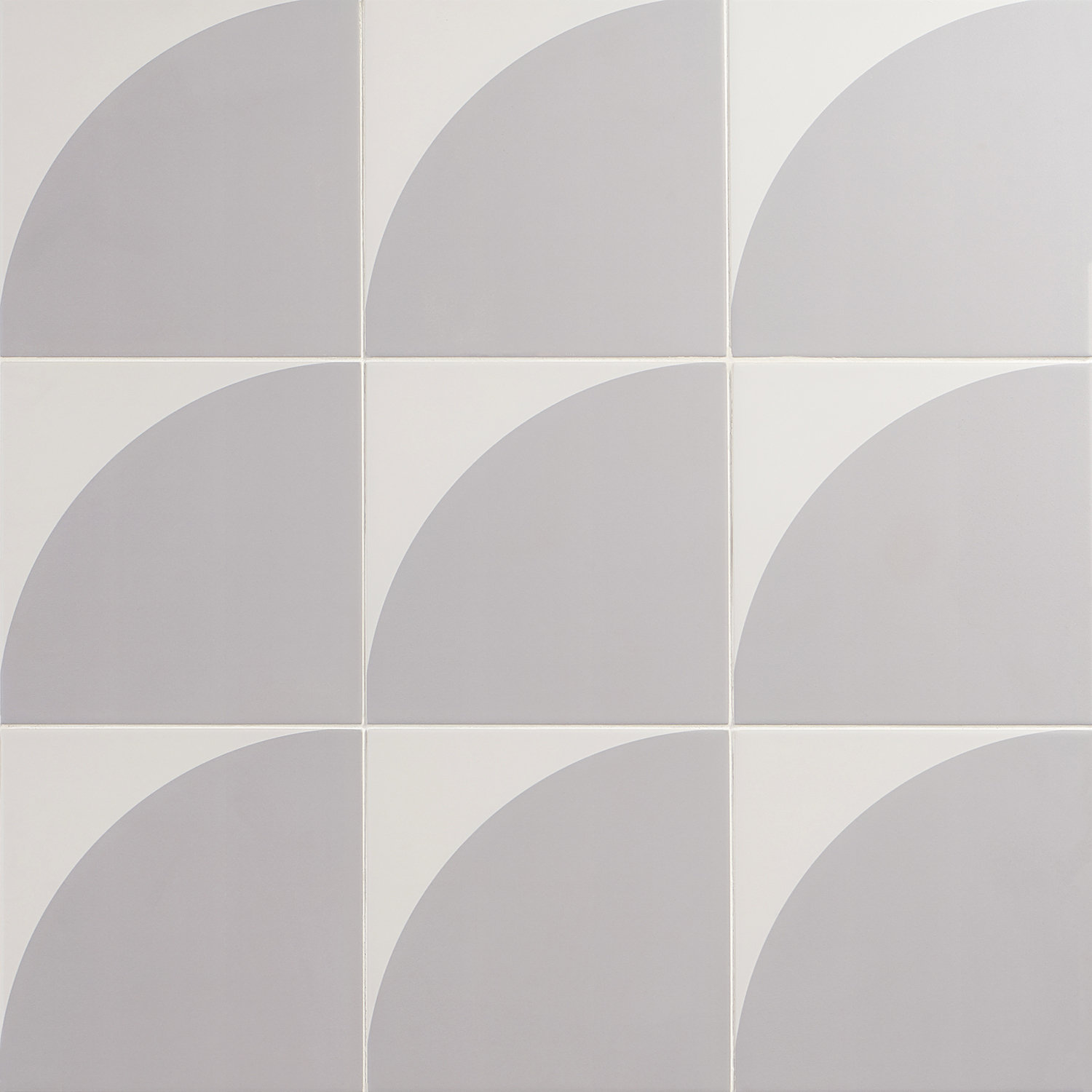 Stacy Garcia Victoria 8" x 8" Encaustic Tile, Cool Gray, 8" W x 8" L