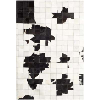Morris Studio Leather Hand Wooven Leather Geometric Rug