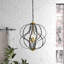 Lustre géométrique en fer forgé 4 lumières l 17,3 po Avers-1884686020-2116363326