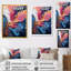 Trippy rose bleu abstrait liquide encre II - encre liquide abstrait, art mural-1201135465-1201135469