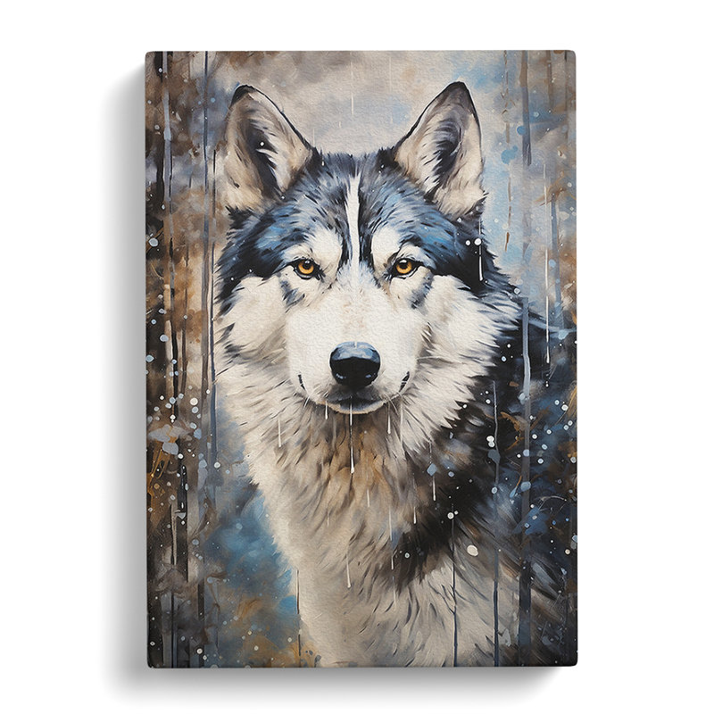 Husky Contemporary - No Frame Art Prints - Wrapped Canvas, 76cm H x 50cm W x 3cm D