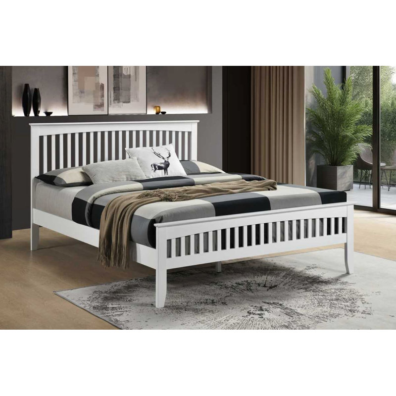 Alyn Bed, Kingsize (5')	, White