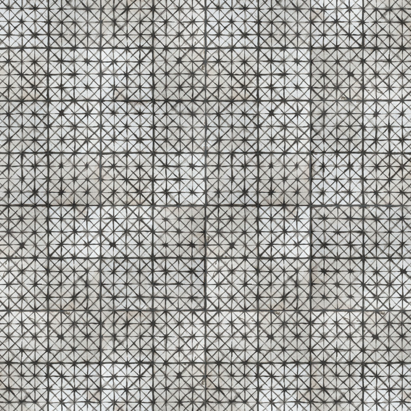 Kings Temple 18" x 18" Ceramic Patterned Wall & Floor Tile, Black