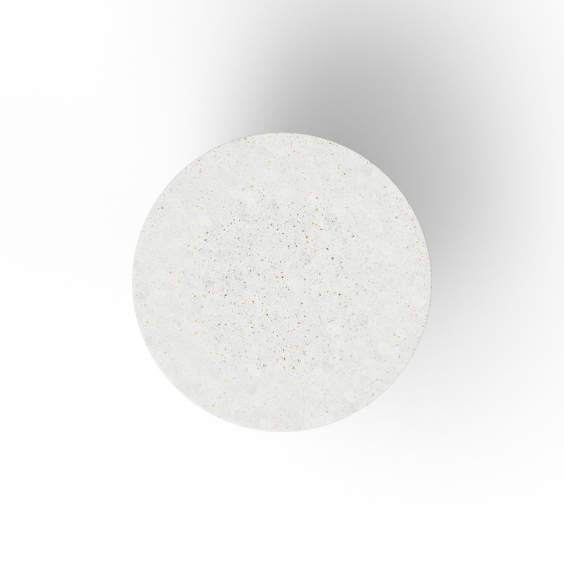 Round Circa 4 Dining Table, 47.25" Round, Ivory Terrazzo, Counter Table (36.25" Height)