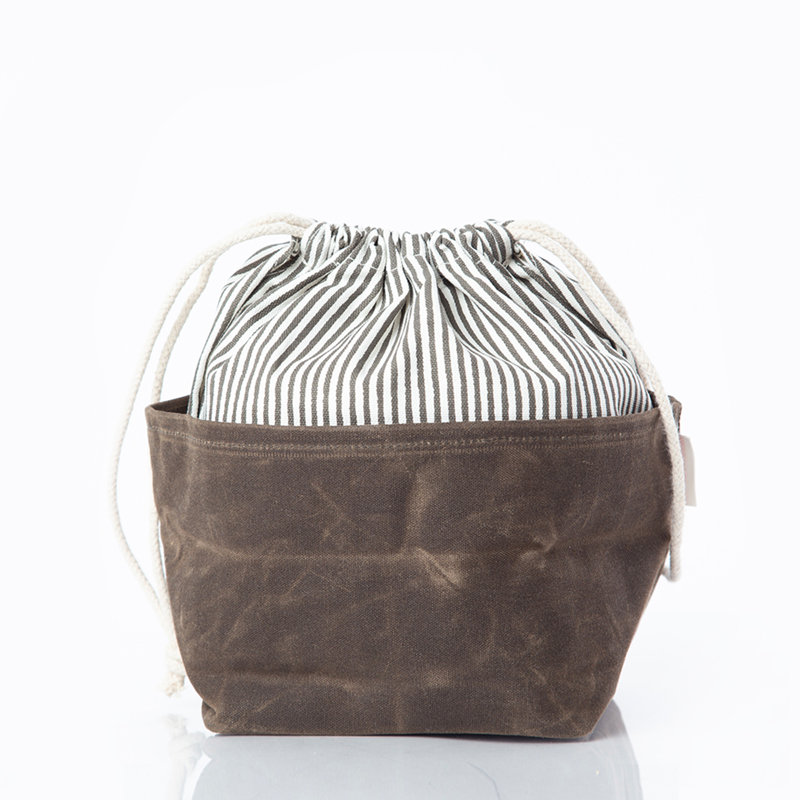Bac élégant en toile cirée, Olive