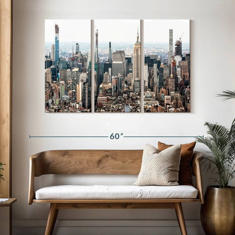 Gratte-ciel Sireci de New York, H 32 po x l 50 po
