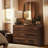 Walnut Mid Century Modern 6-Drawer Dresser with Rounded Corner